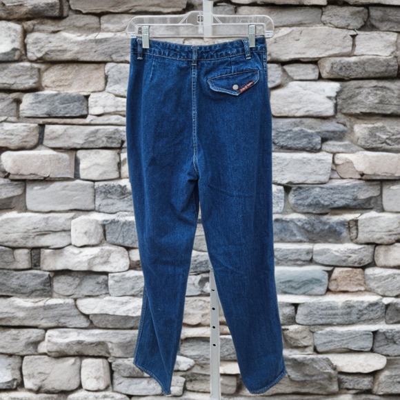 Vintage Jean de Paree Women's Jeans Pleated size 11/12 High Waist Straight Leg - Picture 3 of 14